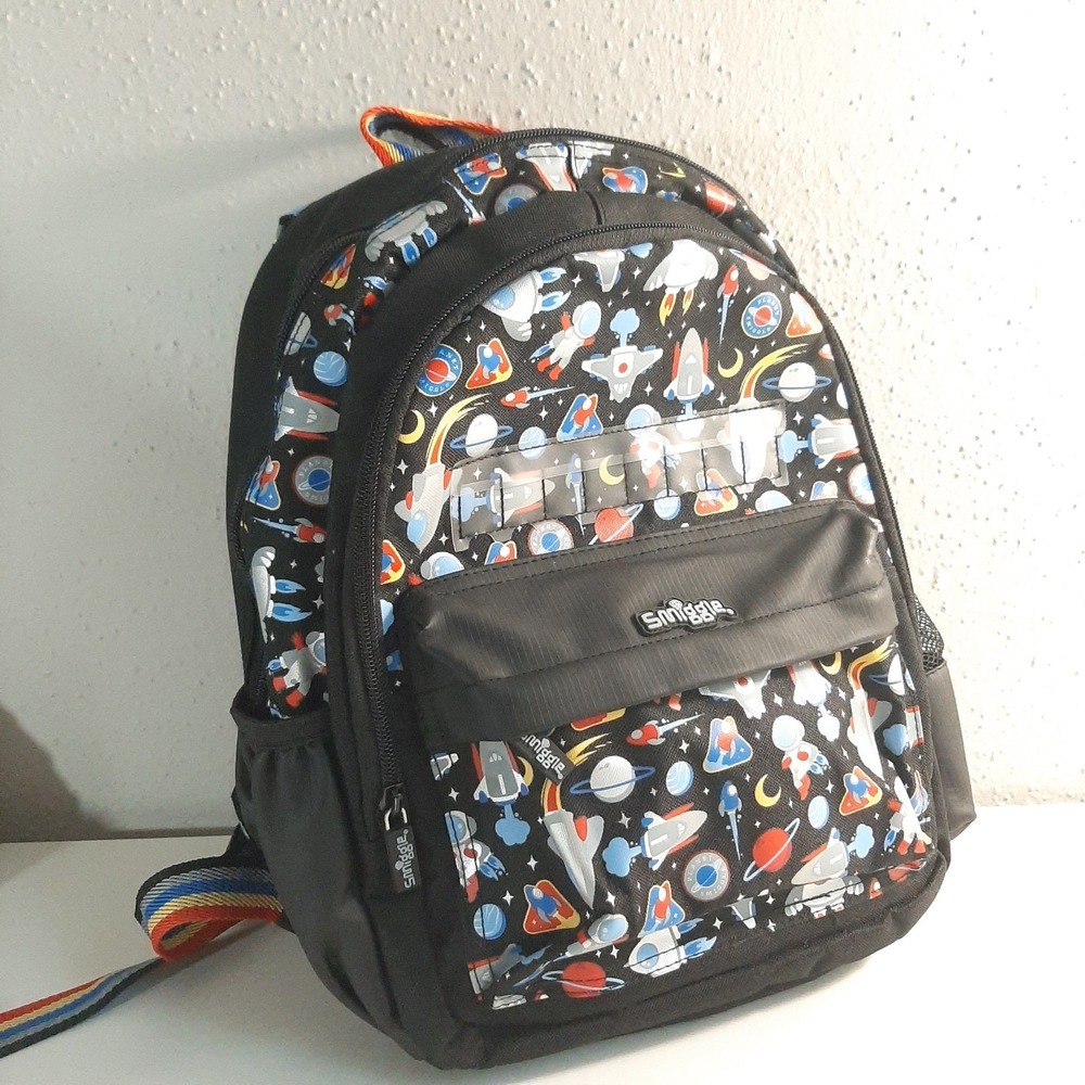 Smiggle Backpack Space Astronaut Rockets Moon  Stars Padded Straps‎